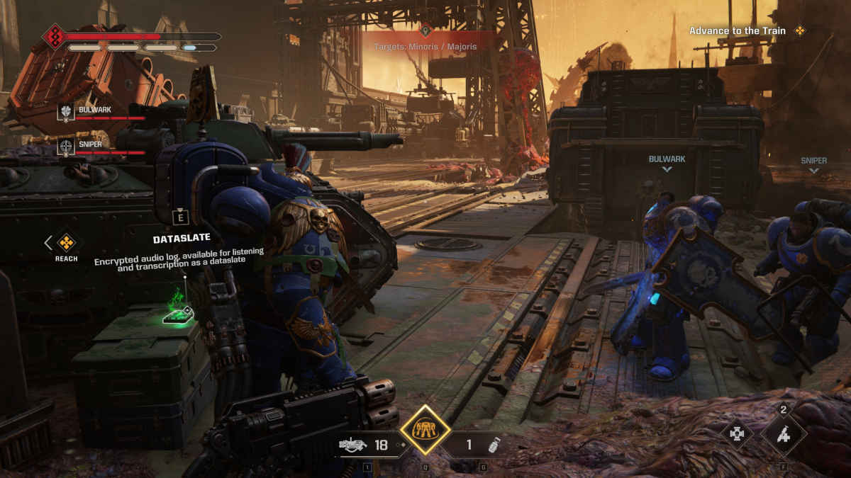Space Marine 2 Dataslate location: a Dataslate from the Ballistic Engine Operations mission.