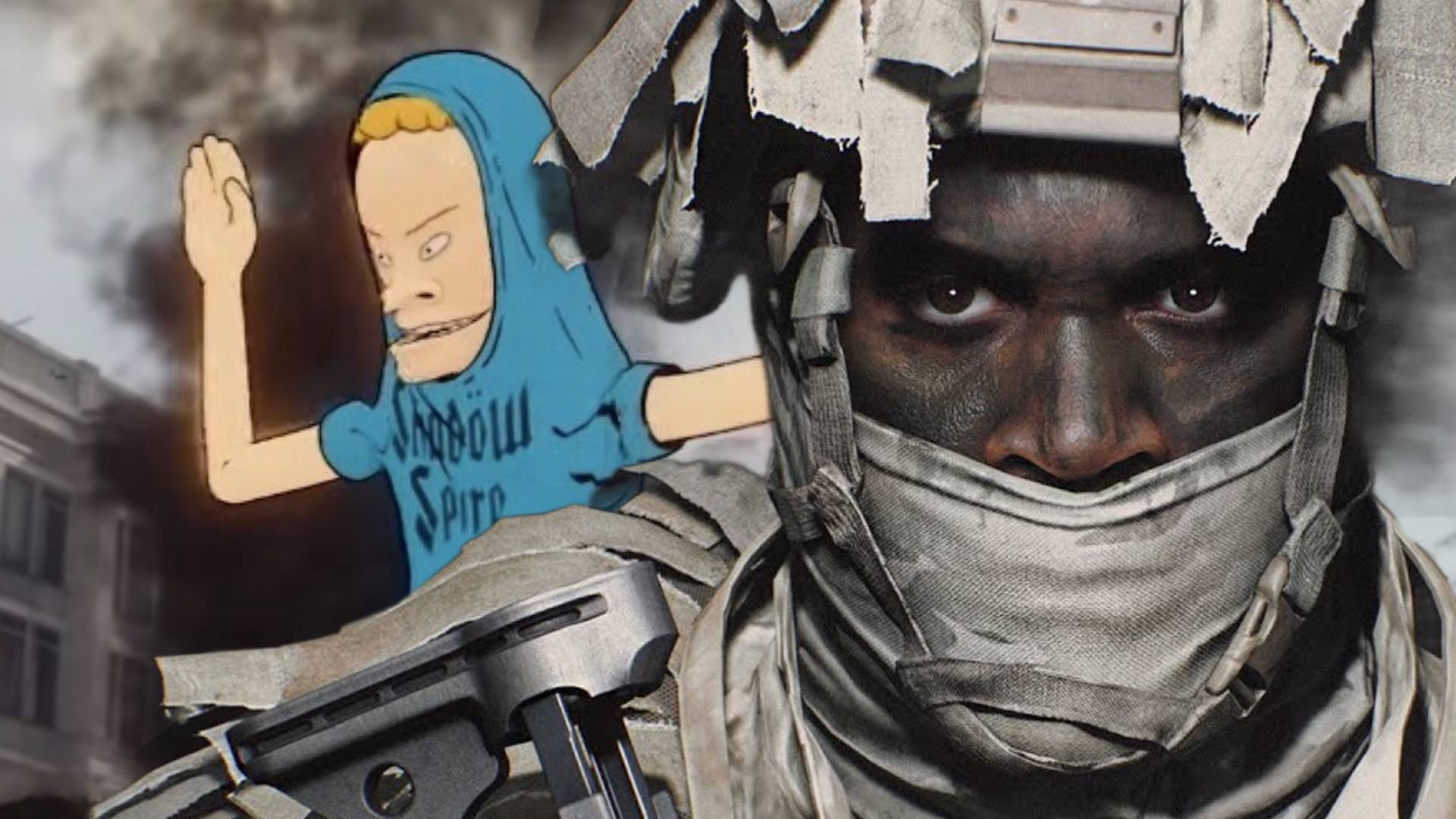 Battlefield 6 soldier next to Beevis 