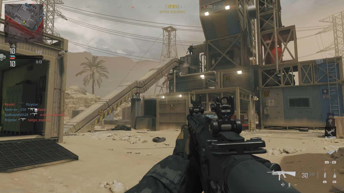 A screenshot of the AMR9 in use in MW3. Image captured by VideoGamer.