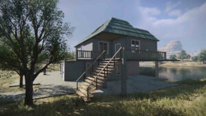 Base-Locations-Once-Human: An image of a modern house beside a river.