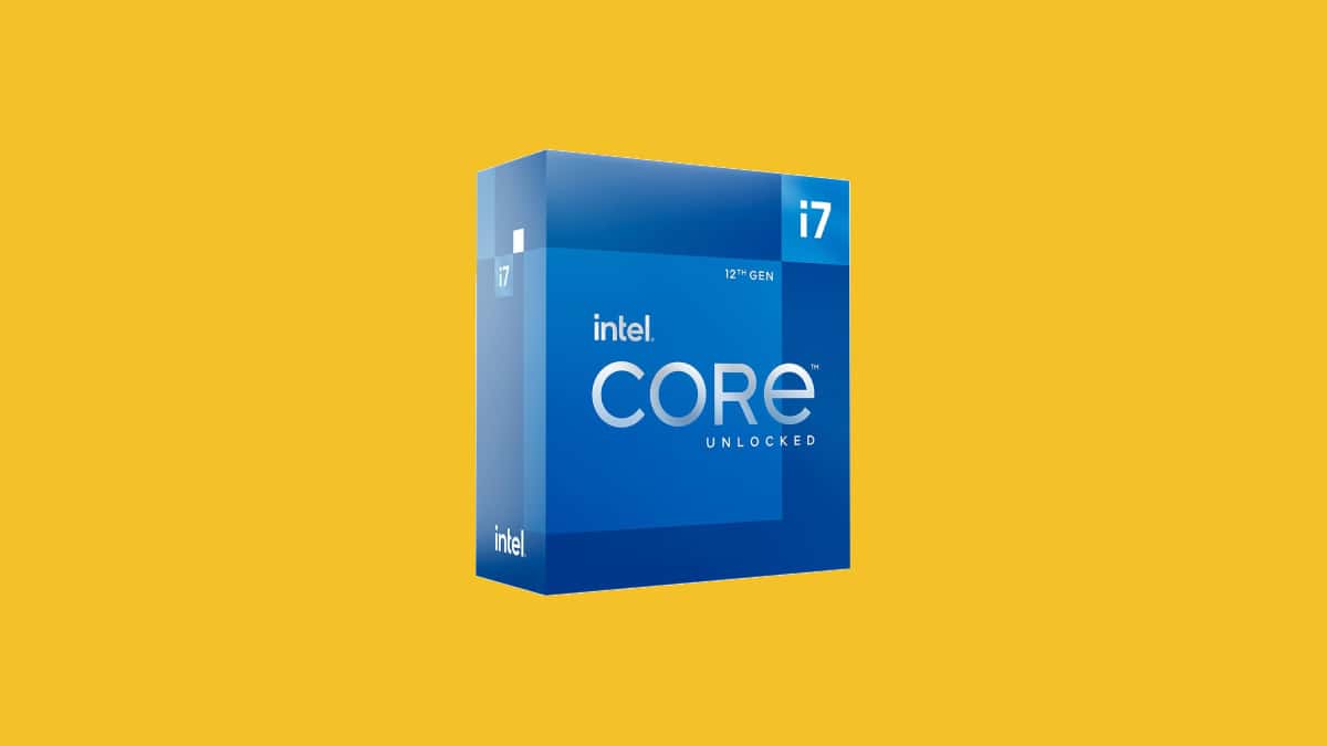 The Intel Core i7 box, a yellow background.