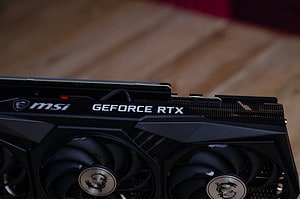 Best GPU under $500 in 2023 - our top picks for gaming - Top down image of the MSI GeForce RTX 3070 gaming x trio
