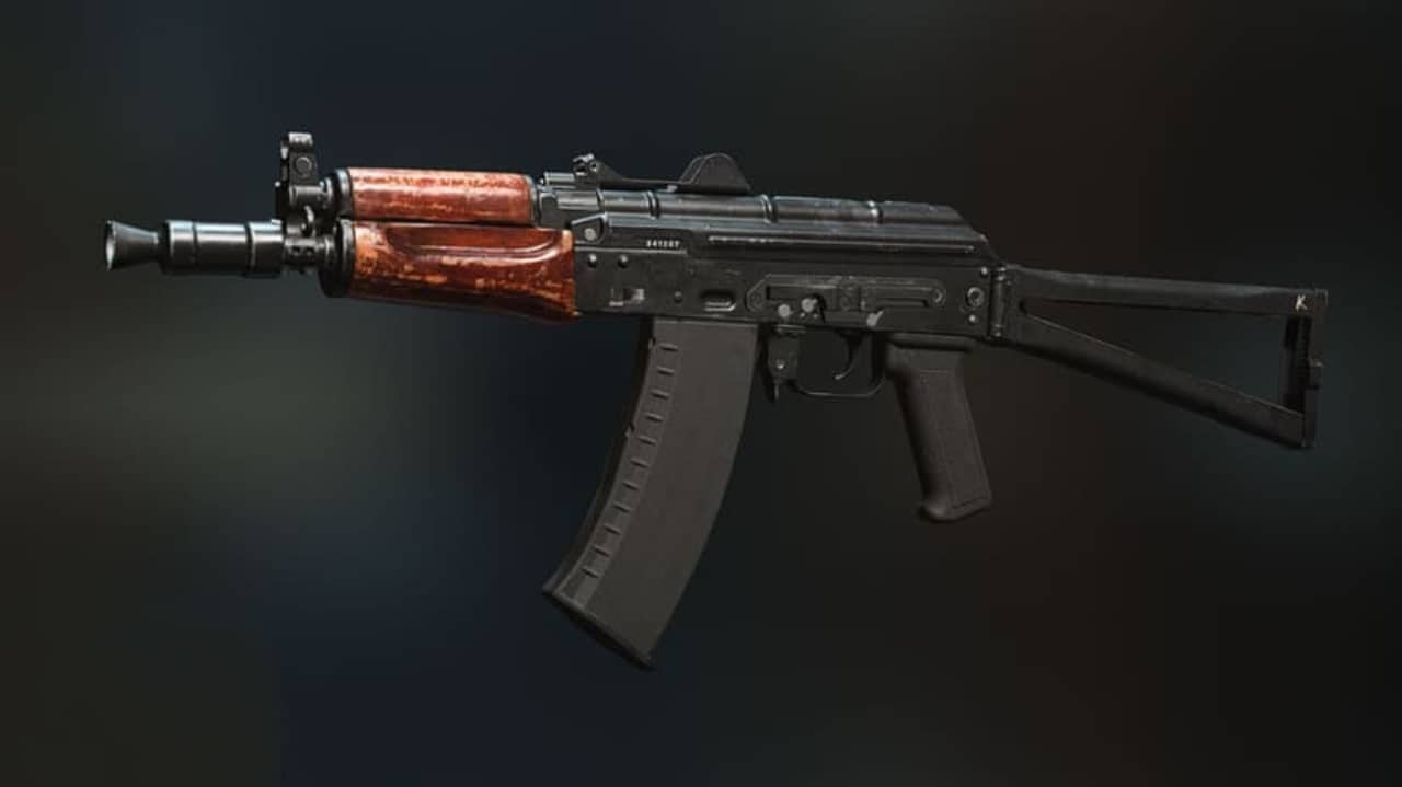 An AK-47 rifle featured in Modern Warfare 2 on a dark background.