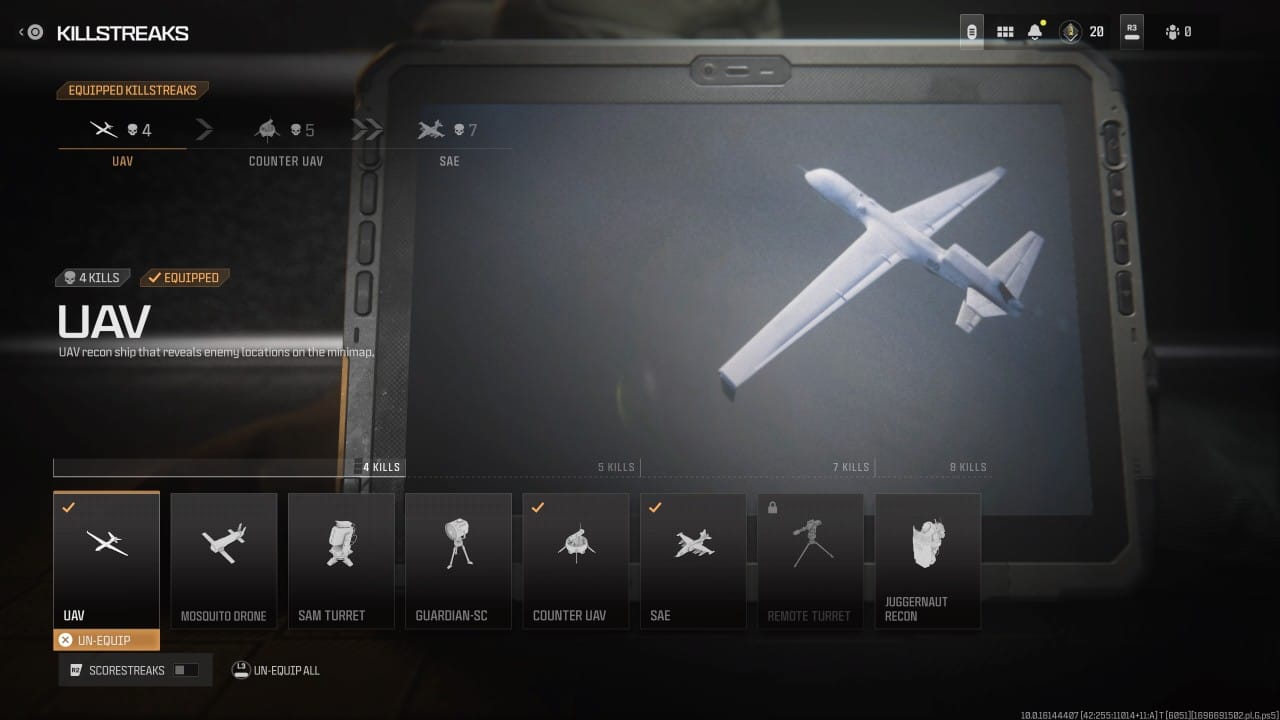 A screenshot of a game with a plane on it showcasing the best killstreaks in MW3 beta.