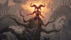 An image of a demon with horns on top of it, showcasing one of the best standard decks.