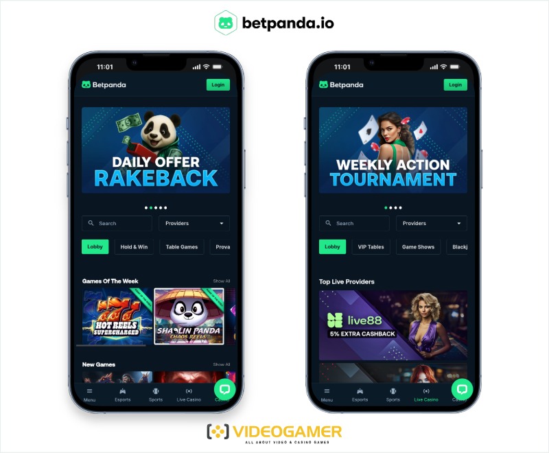 An image of Betpanda's mobile site for best crypto casino Canada guide