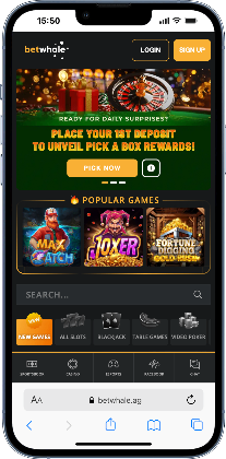 Betwhale Casino Lobby