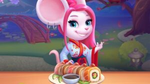 Bingo Blitz codes: Character standing behind sushi