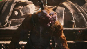 Picture of a giant humanoid tiger from Black Myth Wukong.