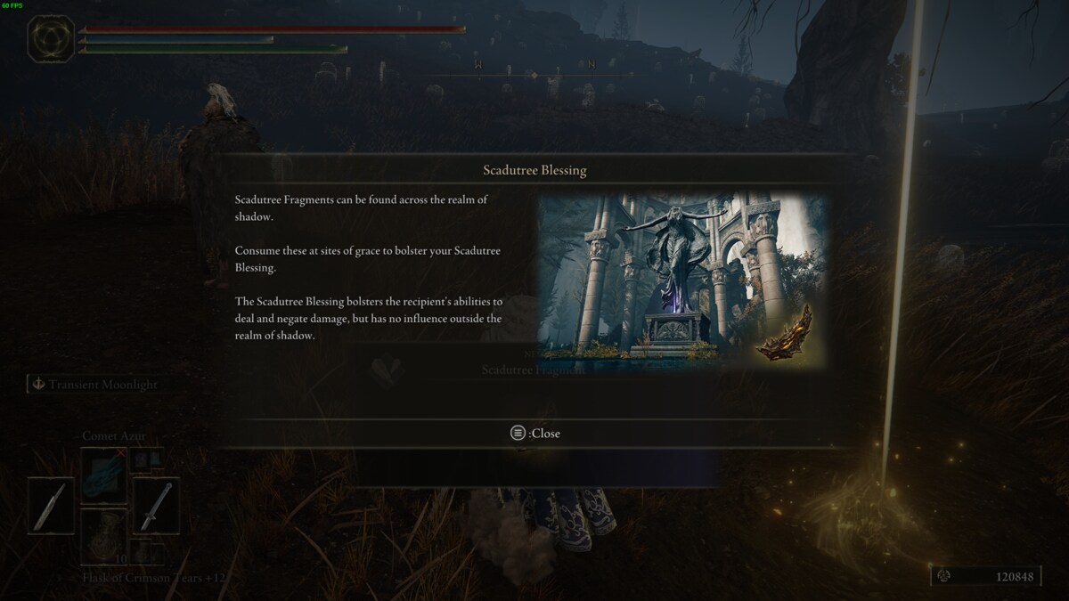 Elden Ring Shadow of the Erdtree Scadutree Blessing locations: Tarnished in the realm of shadow.