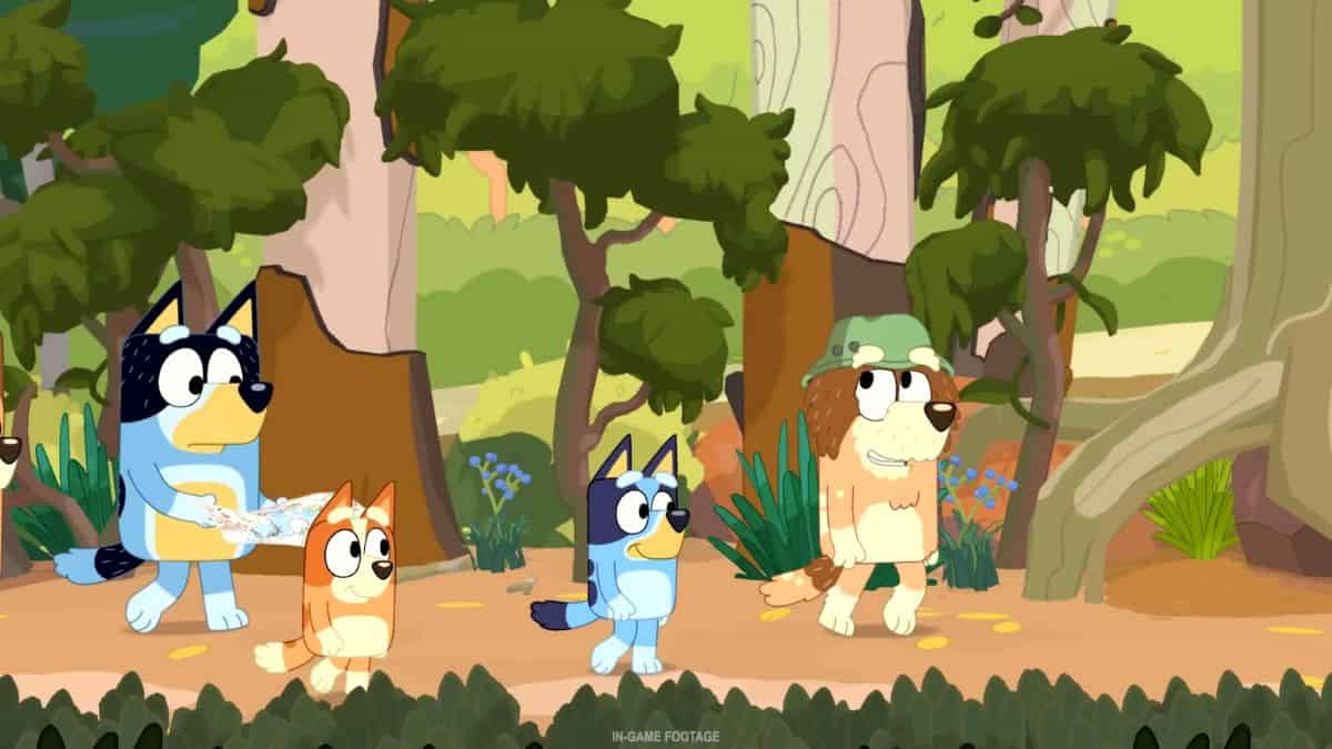 Bluey-The-Video-Game-Family-Walking-Through-The-Jungle
