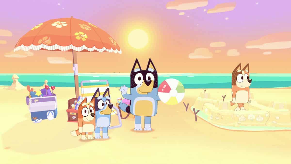 Bluey-The-Video-Game-Family-at-the-Beach-Bingo-Waving