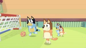 Bluey-The-Video-Game-Multiplayer-Family-Playing-Football