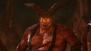 A demon with horns wielding a sword in MW2.