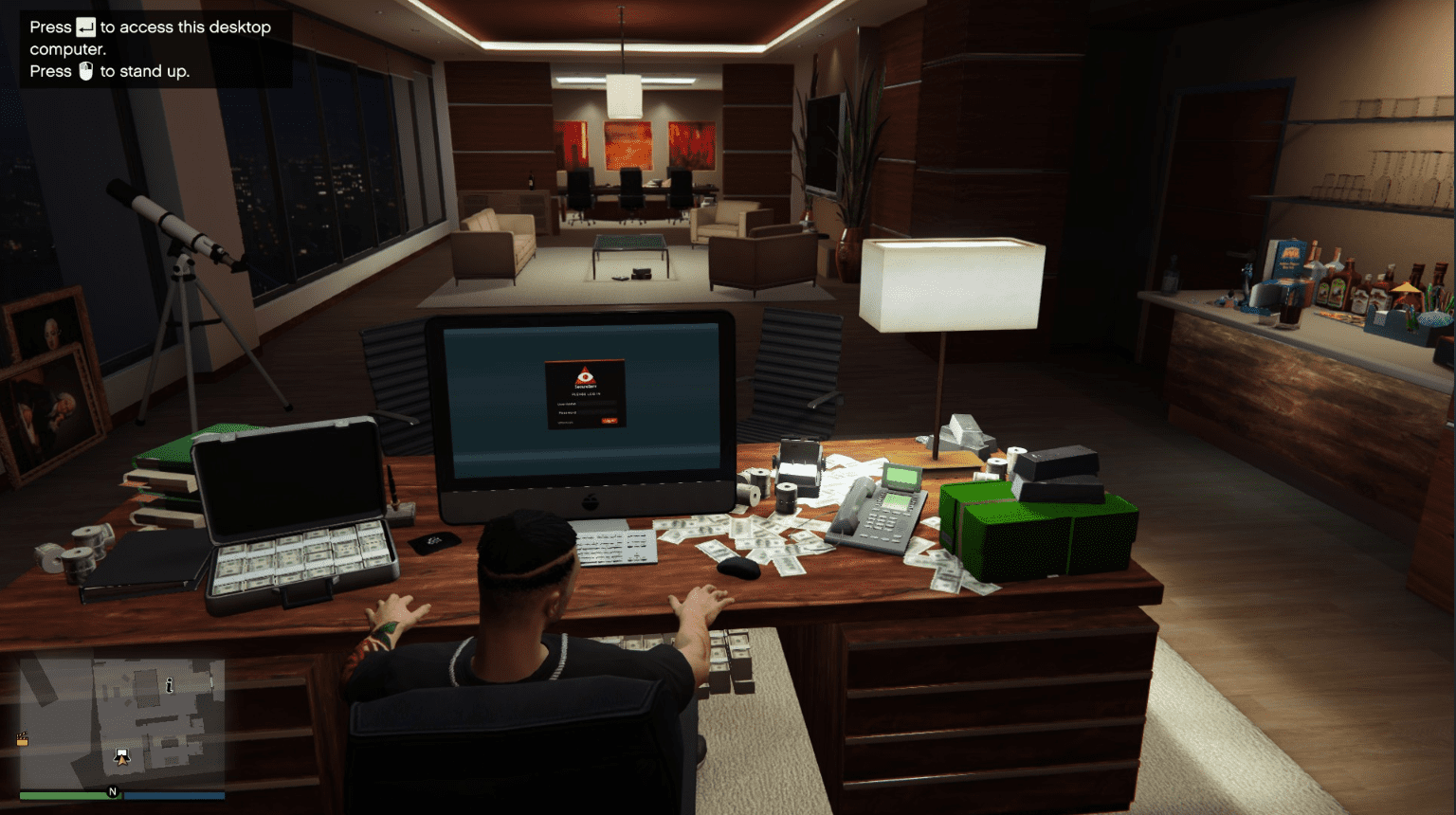 main character in ceo office in gta 5 online