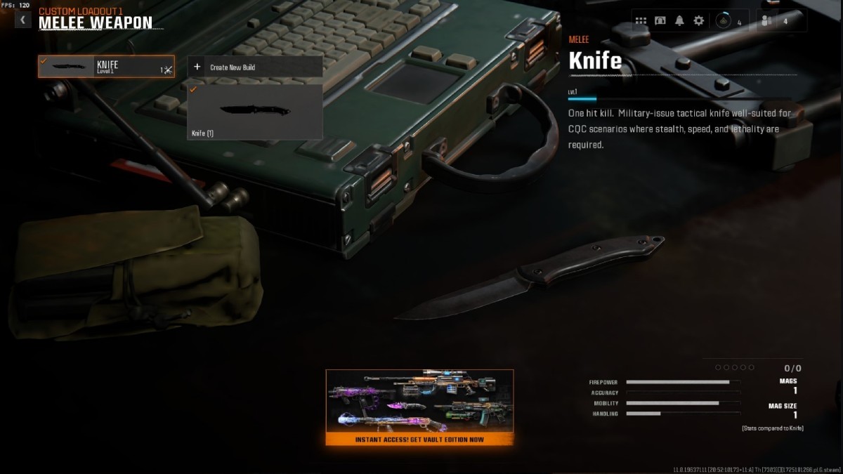 Call of Duty Black Ops 6 Knife Loadout