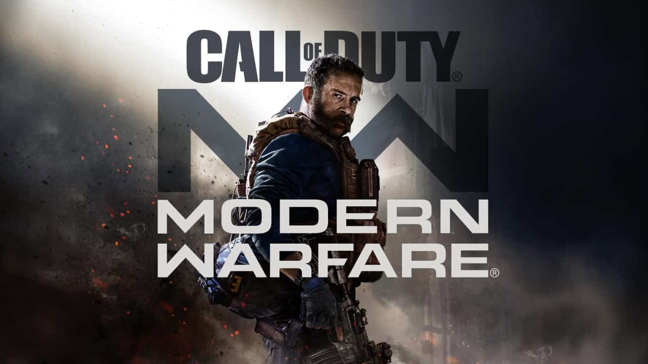 Promotional image for the video game "Call of Duty: Modern Warfare" featuring a bearded male soldier in combat gear against a dramatic, fiery background, showcasing why MW 2019 is still the