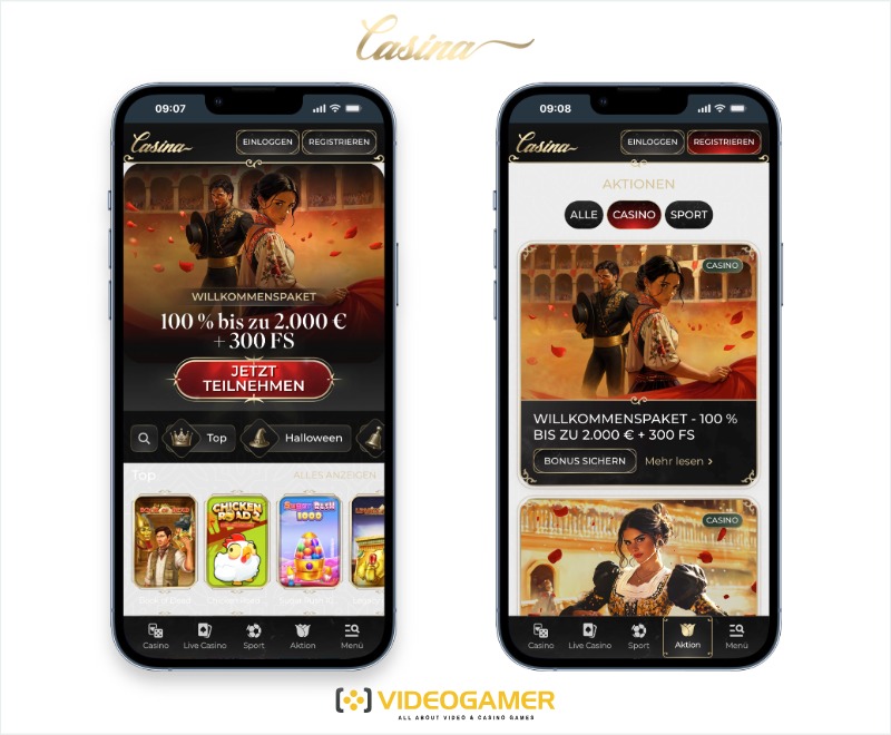 Casina Casino mobile Version für Deutschland
