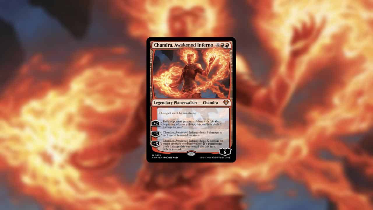 A card with a flame and sideboarding tips on it.