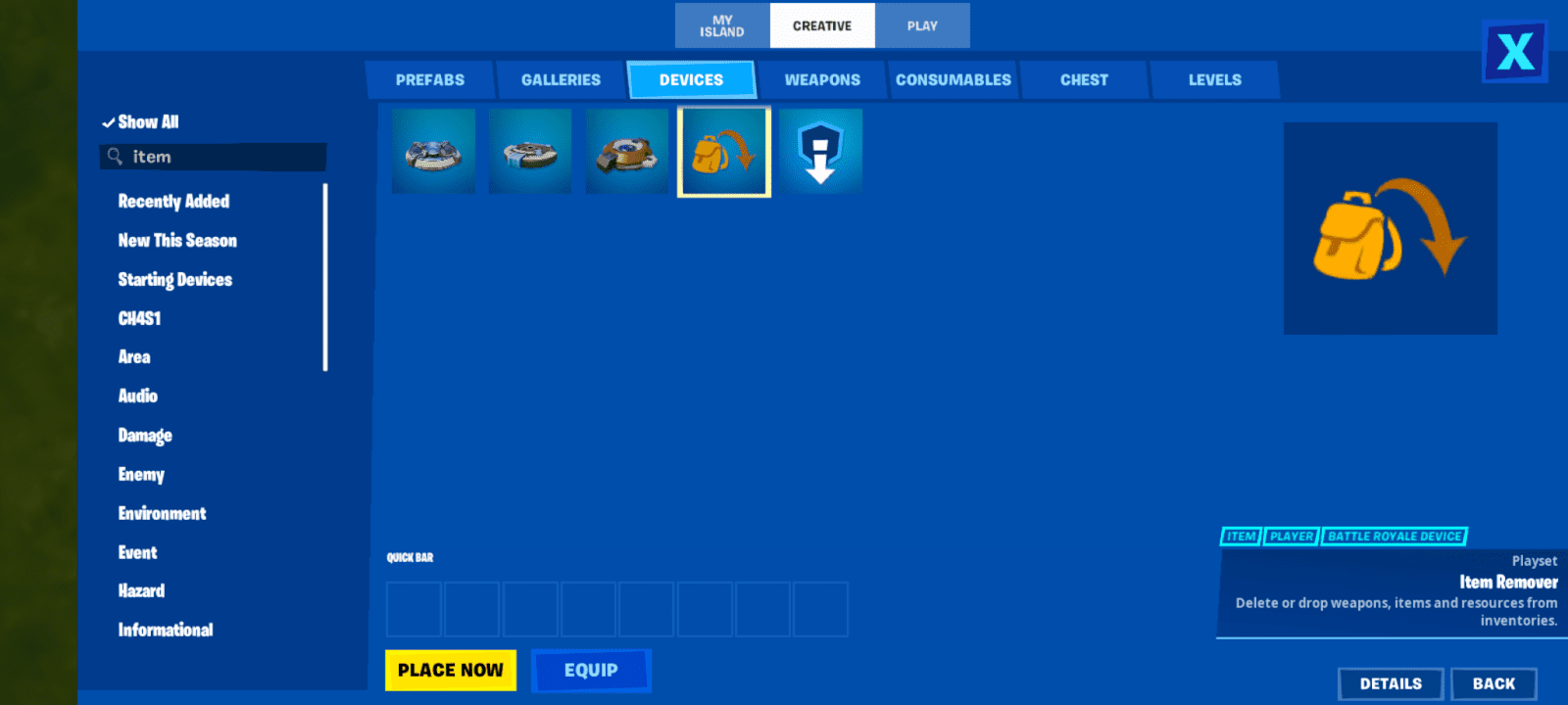 Can you undo in Fortnite Creative?