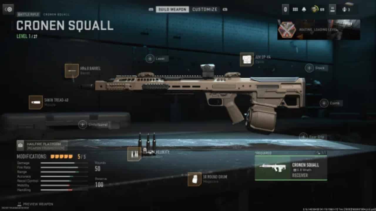 A screenshot of the crooked squawl in Call of Duty showcasing one of the best Warzone 2 ranked loadouts.