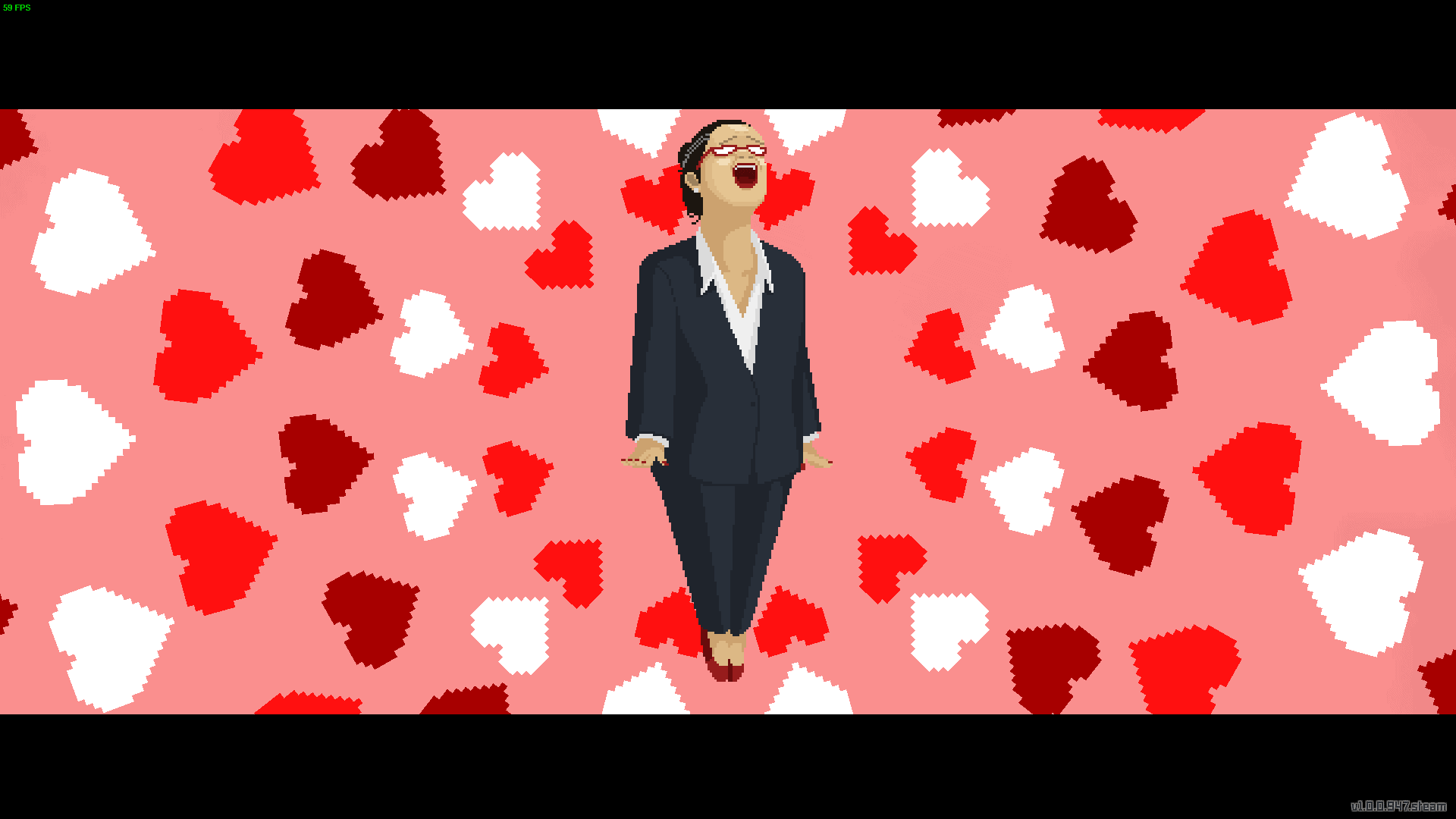 Best Dave the Diver staff: character surrounded by hearts after eating sushi.