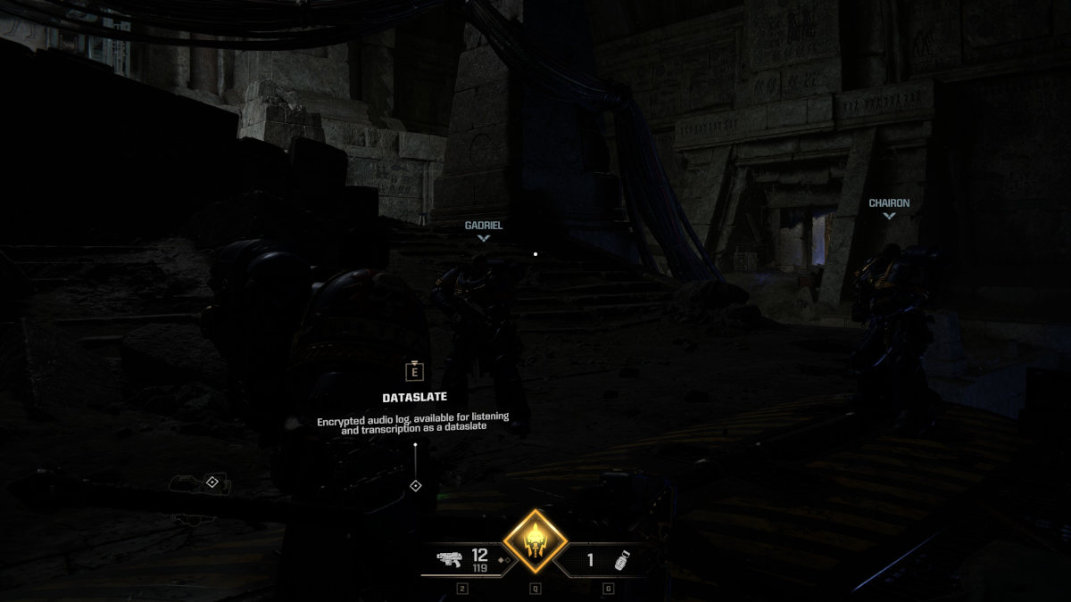 Space Marine 2 Dataslate location: a Dataslate from the Dawn's Descent campaign mission.