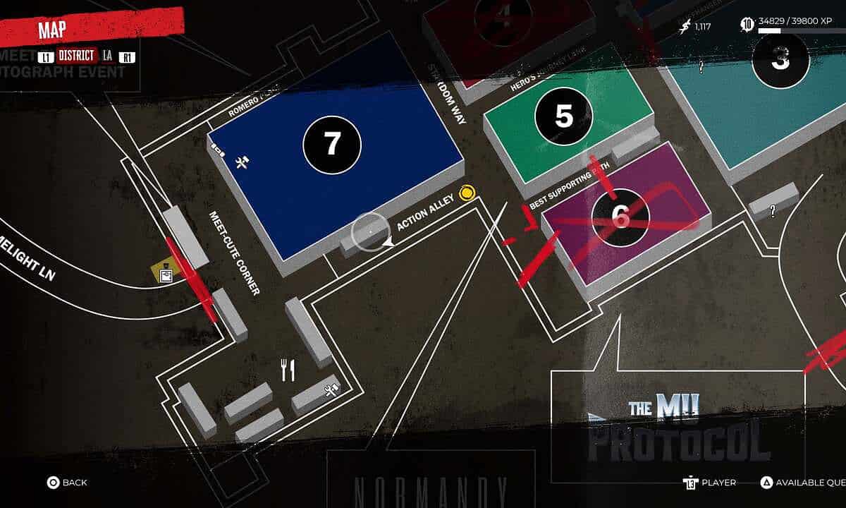 Dead Island 2 Security's Cooler Key on map.