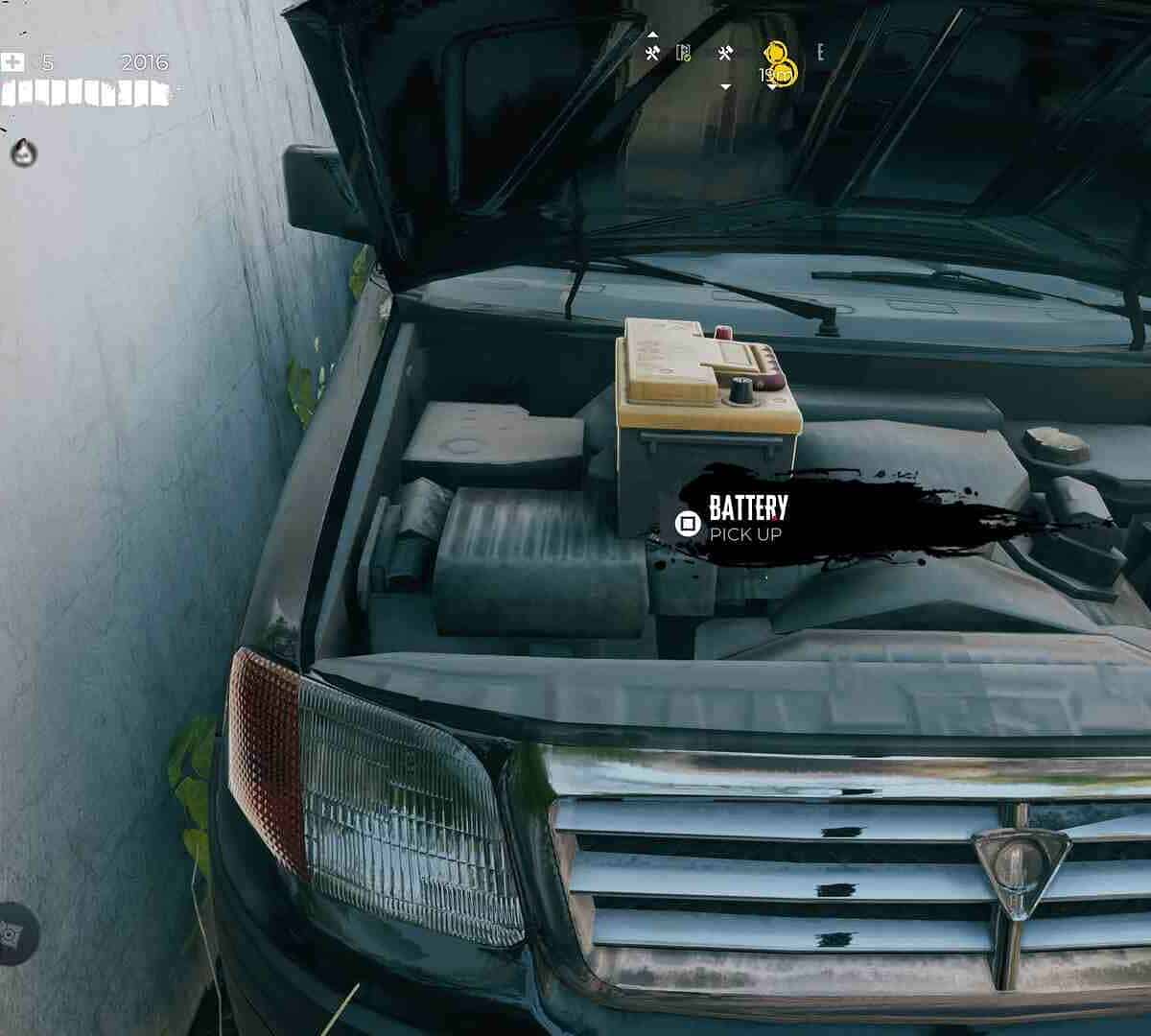 Car battery powering Dead Island 2 alarms.