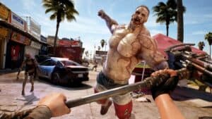 Dead Island 2 map size - crusher zombie attacking player.