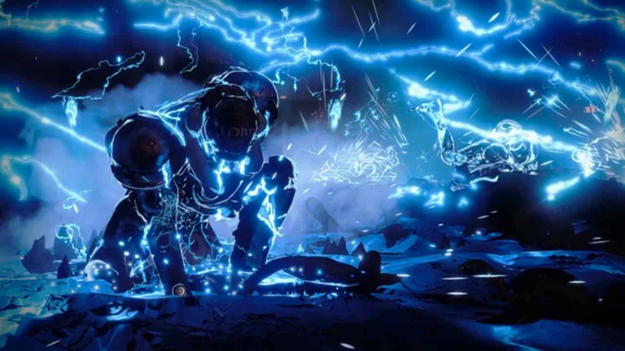 Destiny 2 best Titan build: Titan surrounded by lightning.