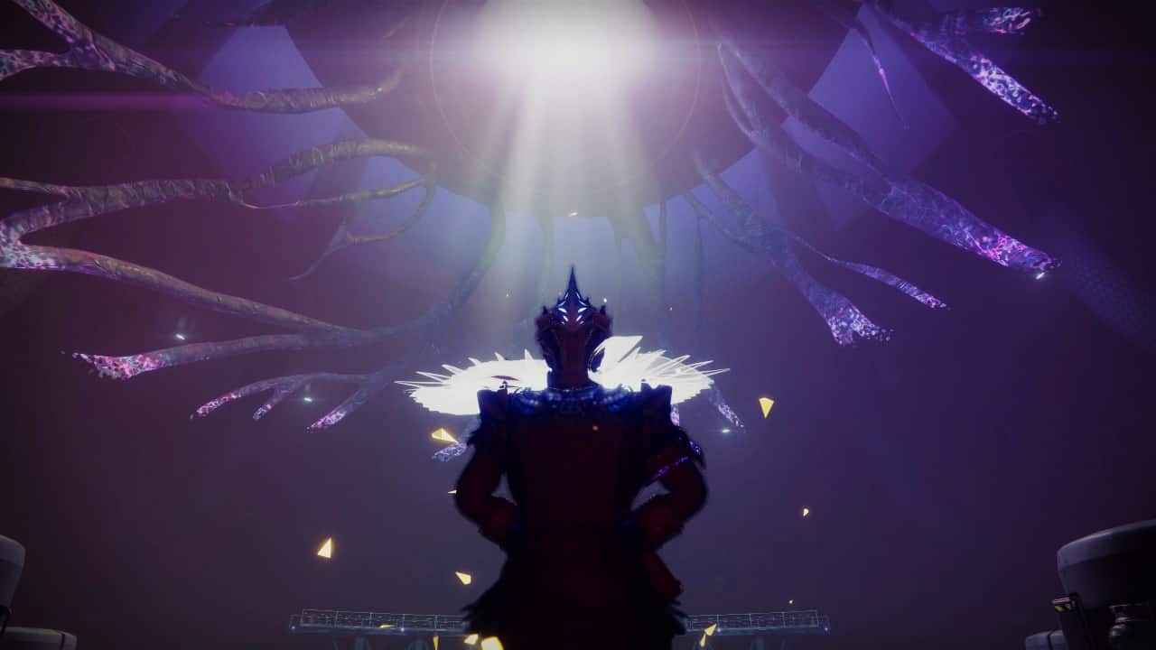 Destiny 2 Veil quest: A warlock stands underneath the Veil.