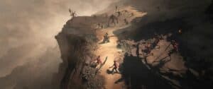 Diablo 4 max level: An image of a player fighting demons in the game.