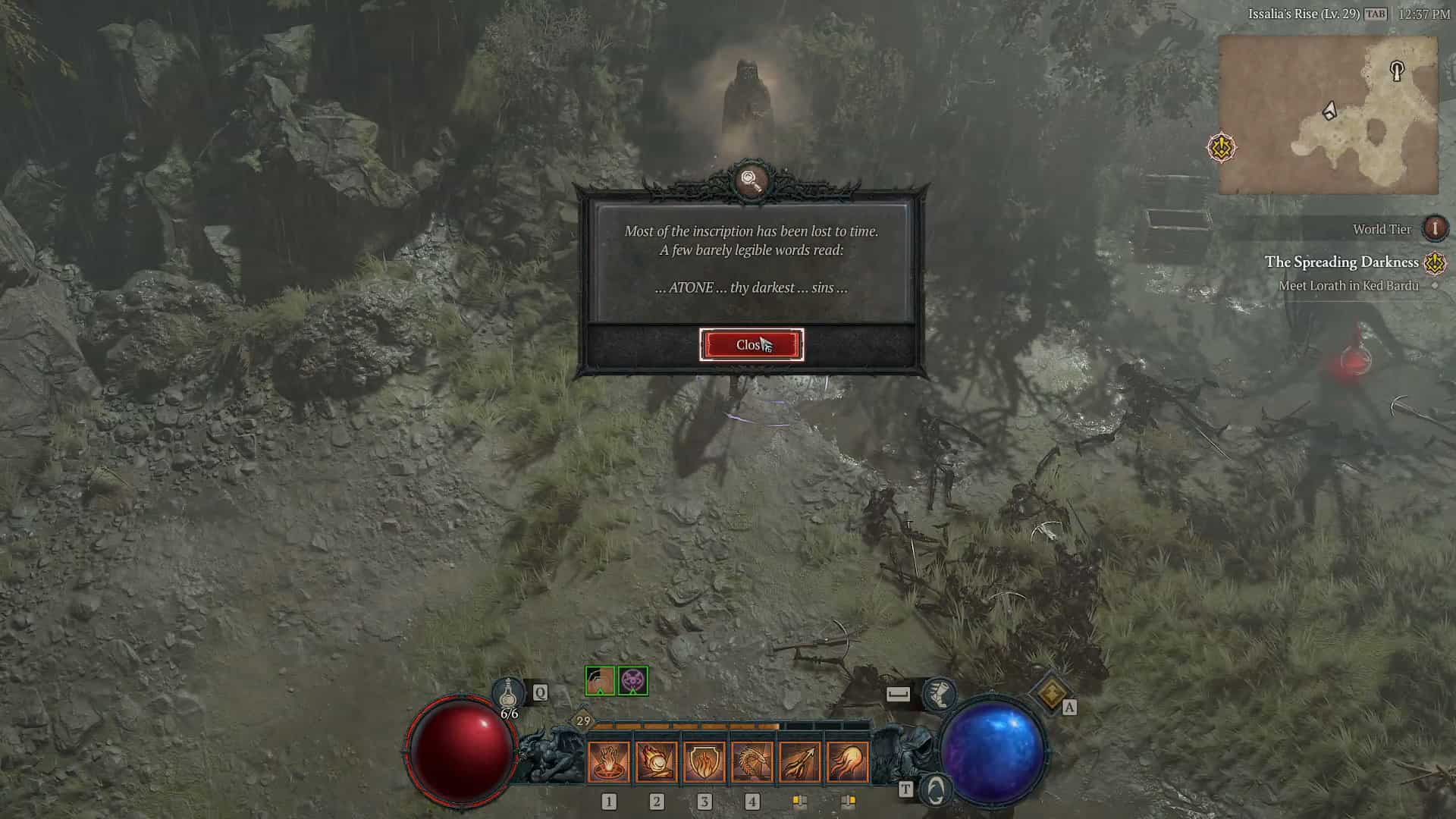 What to do at faded plaques in Diablo 4