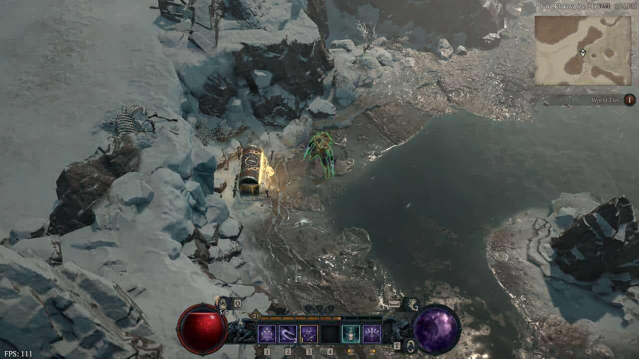 Diablo 4 Silent Chest locations - Rogue next to chest.