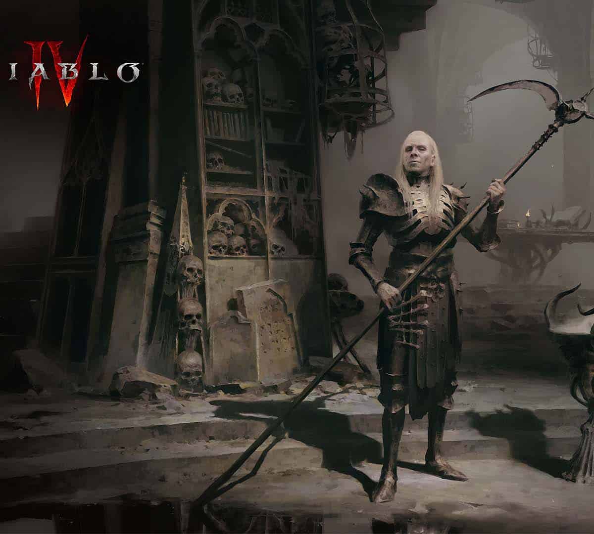 Diablo 4 - key art of the Necromancer character