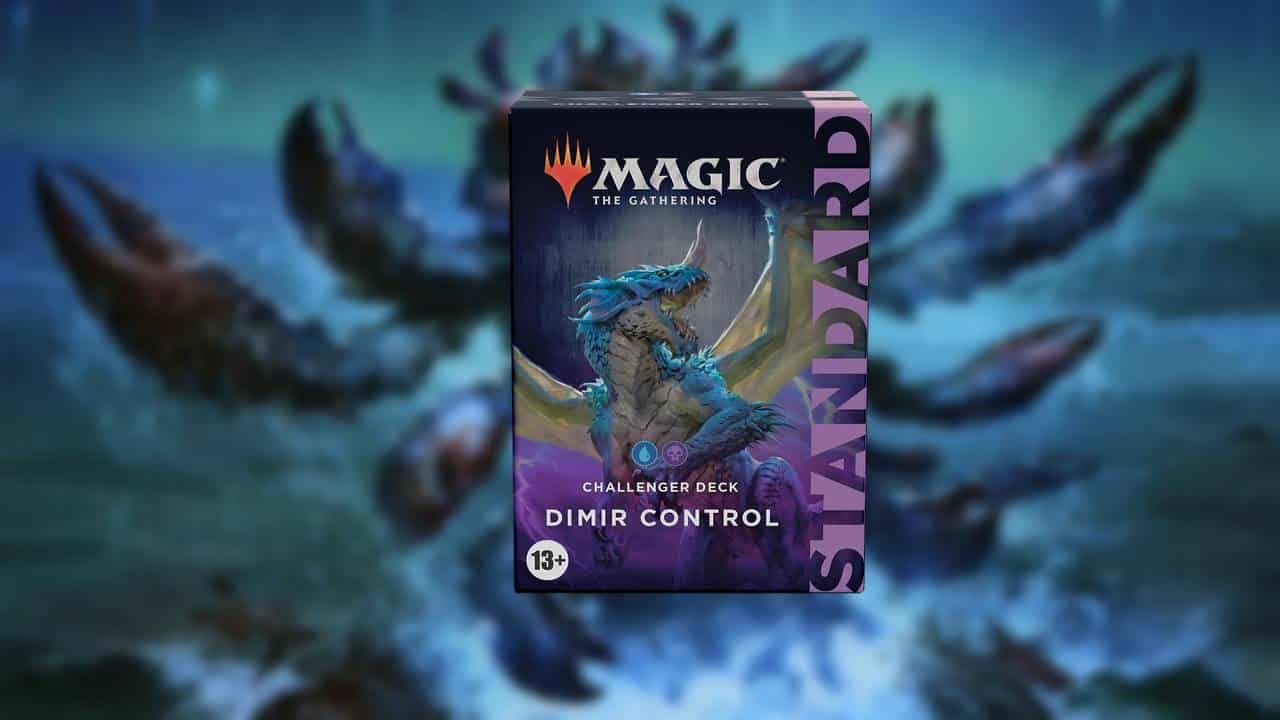 A box of magic standard decks with a dragon on it, featuring the best challenger decks.