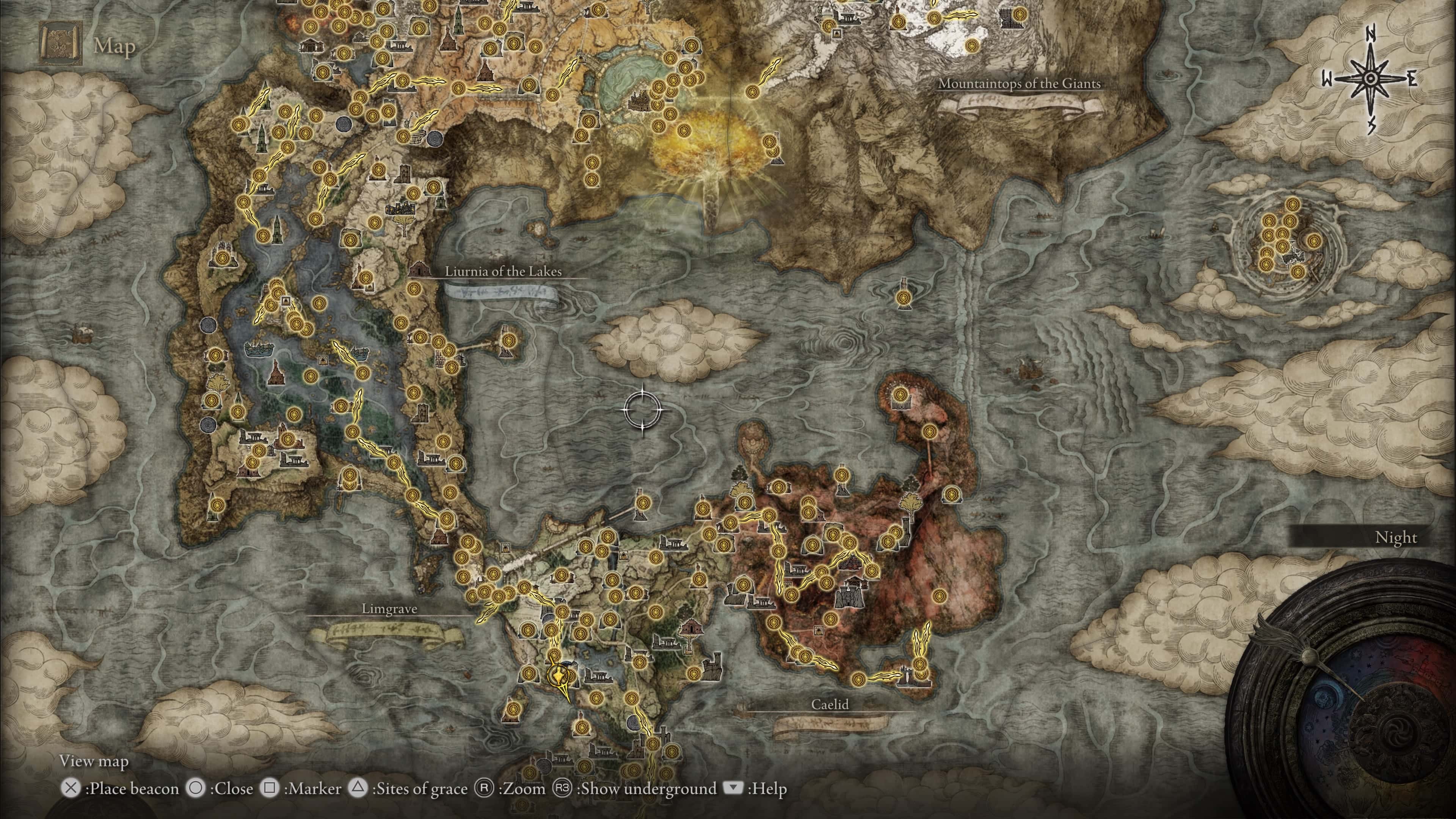 elden ring setting: Where is Elden Ring set? Image shows the entire map of Elden Ring