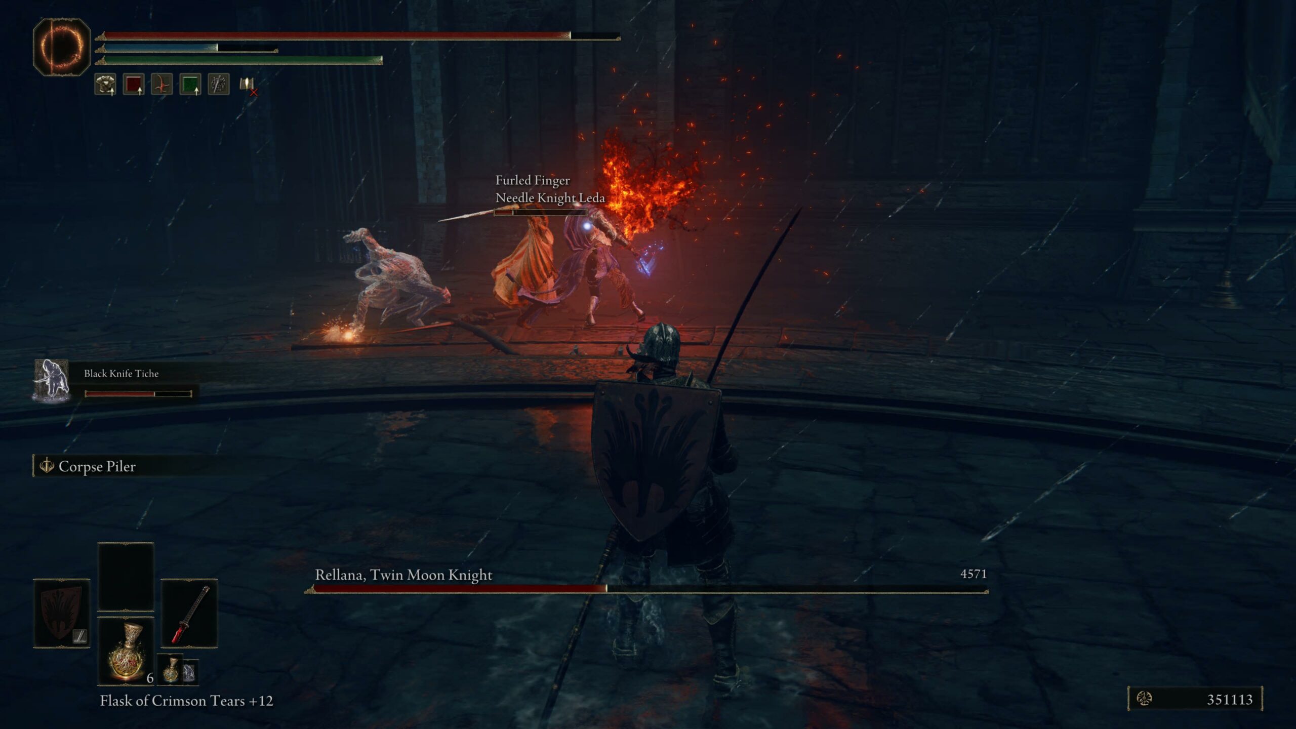 elden ring shadow of the erdtree rellana boss guide how to beat - three characters attacking rellana