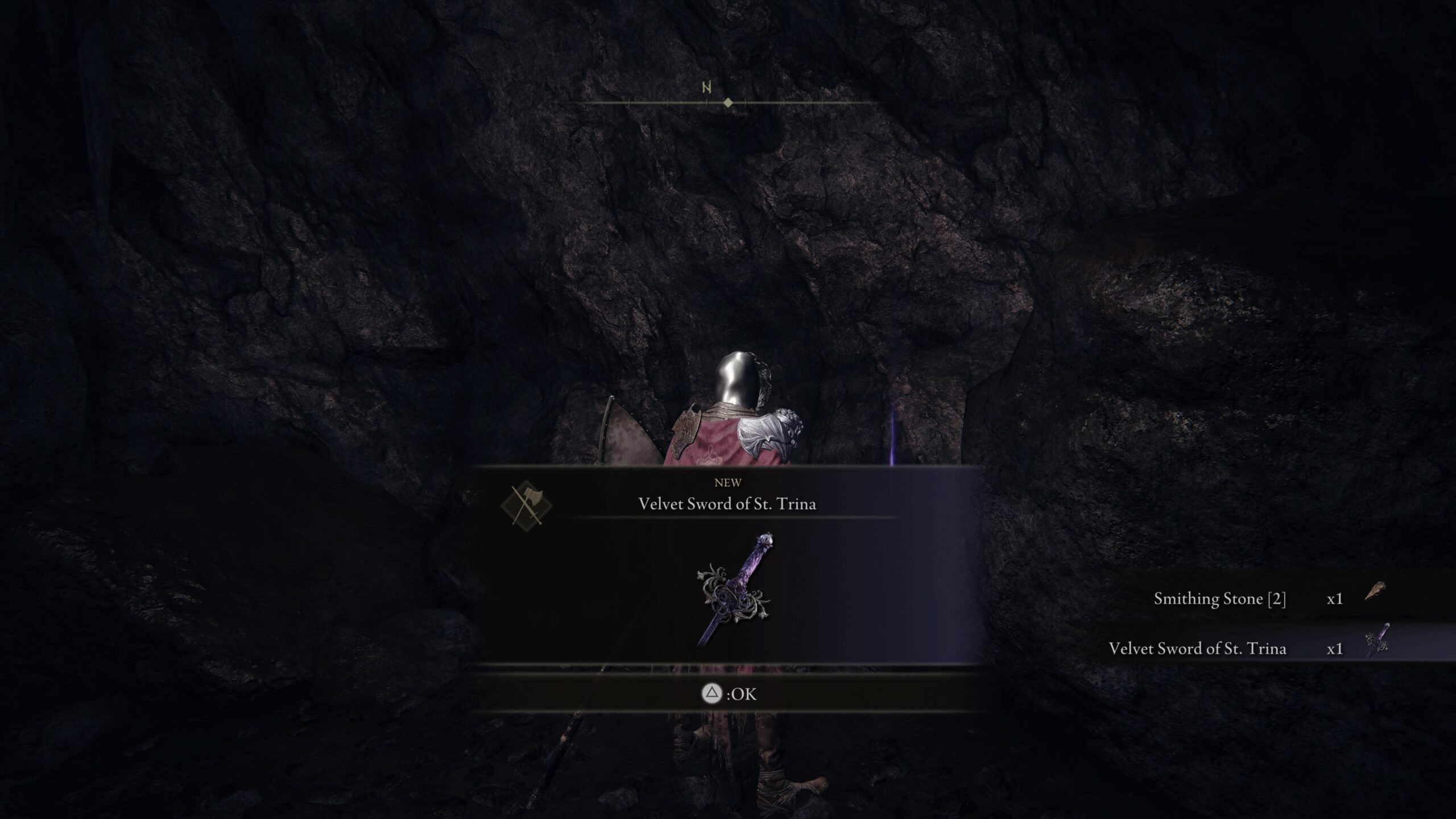 elden ring shadow of the erdtree velvet sword of st trina location - an item pops on the screen