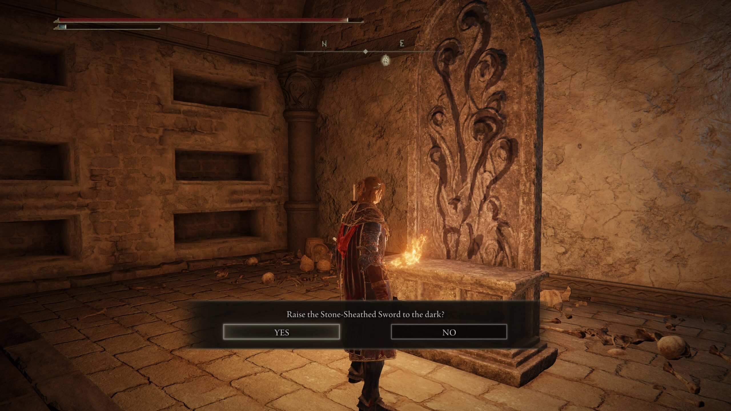elden ring shadow of the erdtree sword of darkness - we approach the altar and it shows a prompt