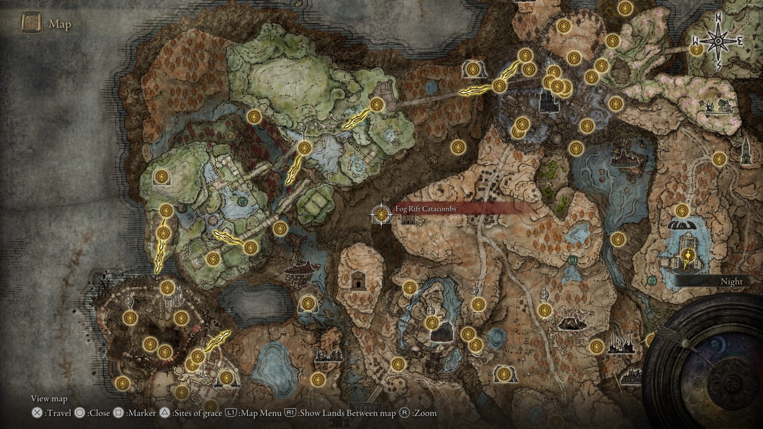 elden ring shadow of the erdtree sword of light - a map showing a location