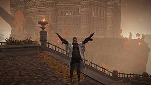 elden ring colosseum modes - a character stands with their arms raised with a large arena behind