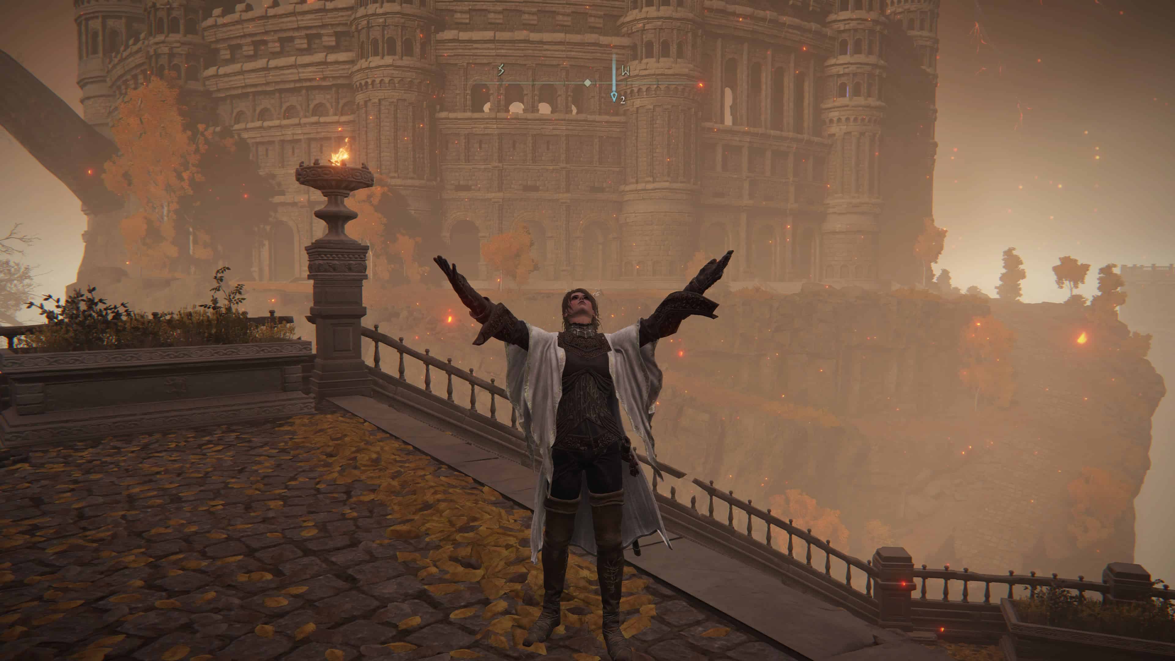 elden ring colosseum modes - a character stands with their arms raised with a large arena behind