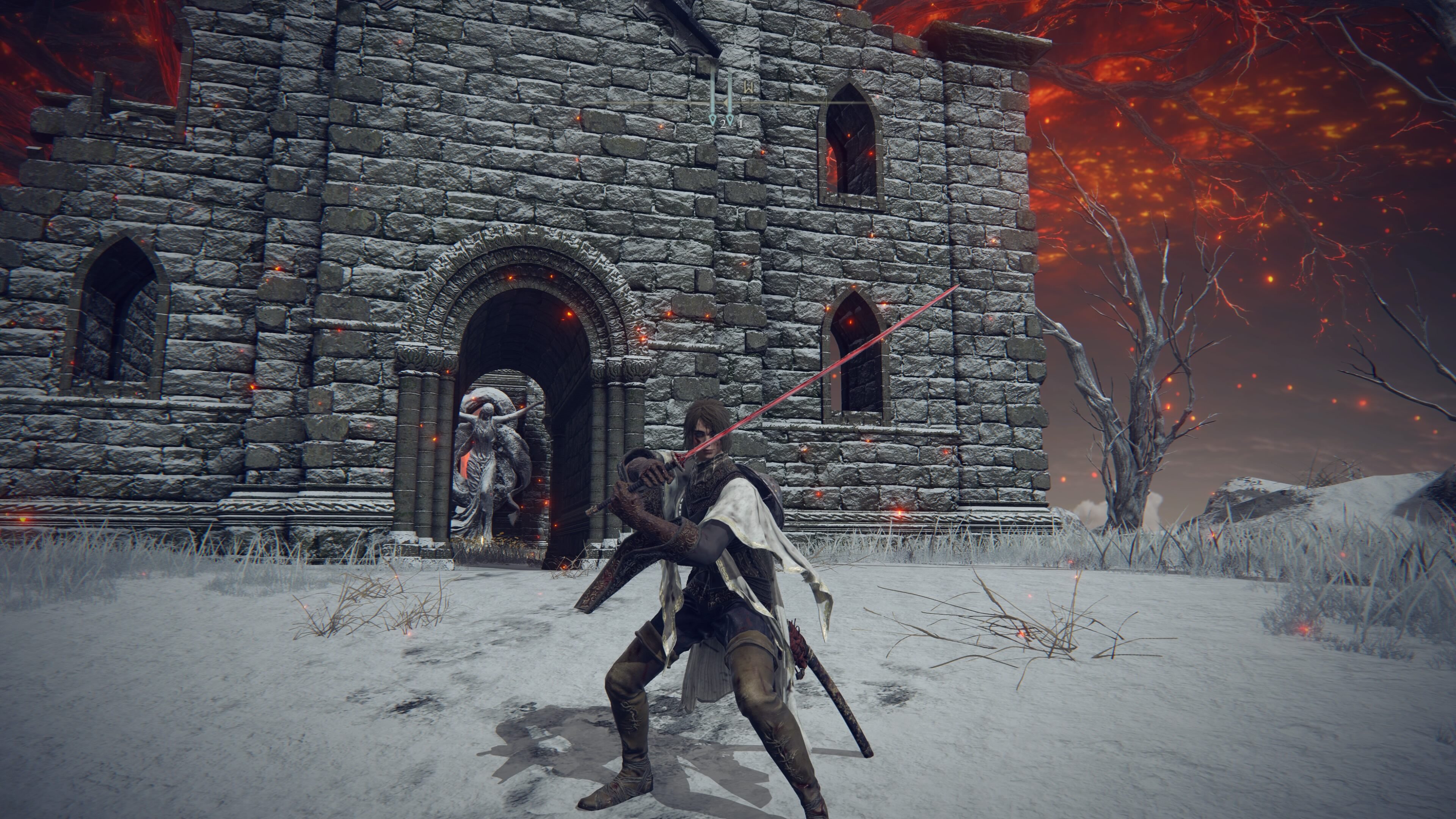 elden ring where to find rivers of blood - a woman knight holds a blood red sword