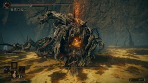 elden ring shadow of the erdtree how to beat the scadutree avatar - the tree drops its head to be hit by the player