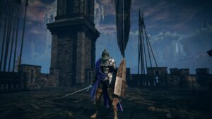 elden ring shadow of the erdtree how to get carian sorcery sword - our character holds the sword on top a castle