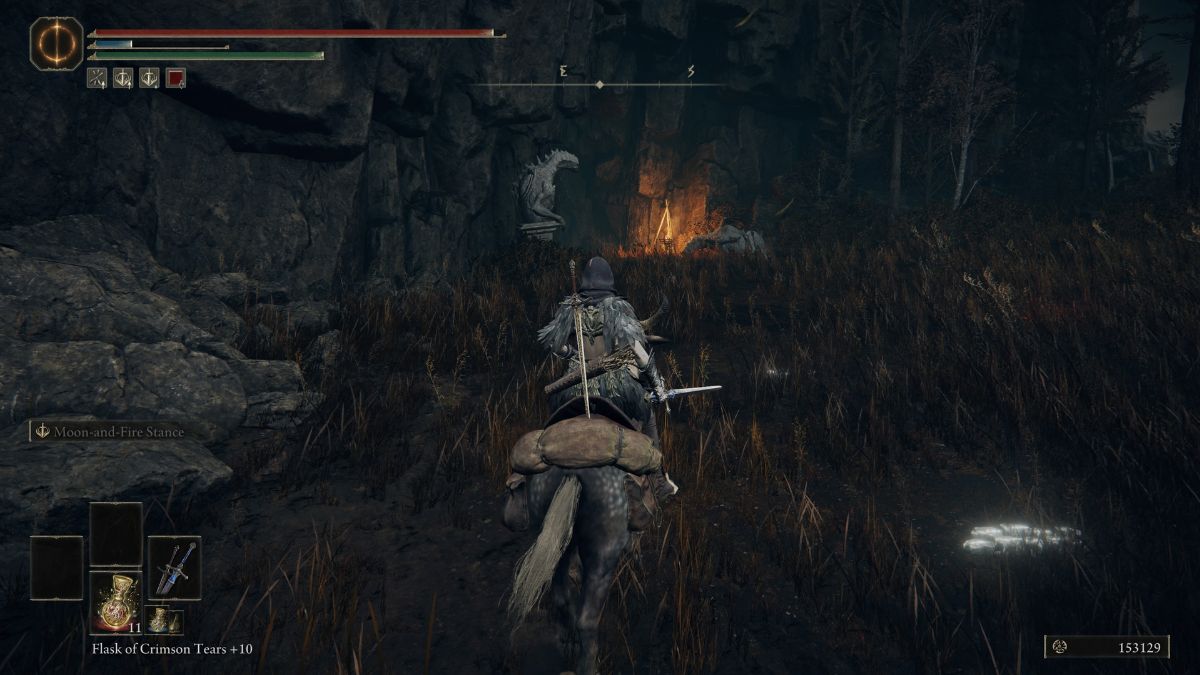 Elden Ring Shadow of the Erdtree Dragon Hunter's Great Katana - Player outside Dragon Pit entrance
