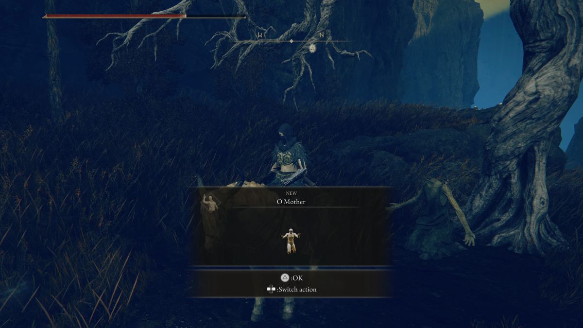 Elden Ring Shadow of the Erdtree Finger Ruins of Dheo - Player picking up O Mother Gesture