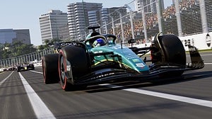 F1 23 Aston Martin on Melbourne circuit